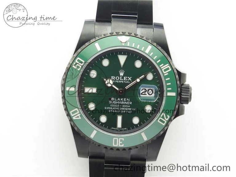 Submariner 116610 Blacken DLC Green 904L Steel V6F 1:1 Best Edition VS3135 V2
