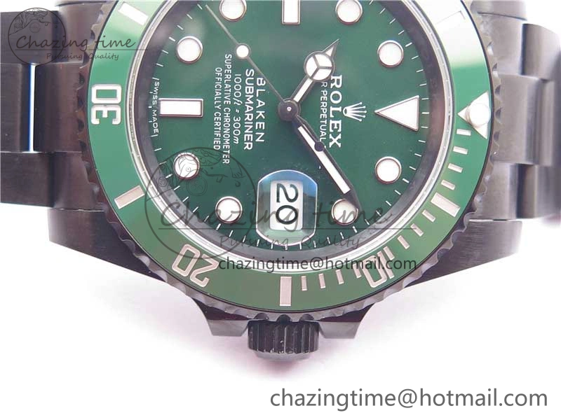 Submariner 116610 Blacken DLC Green 904L Steel V6F 1:1 Best Edition VS3135 V2