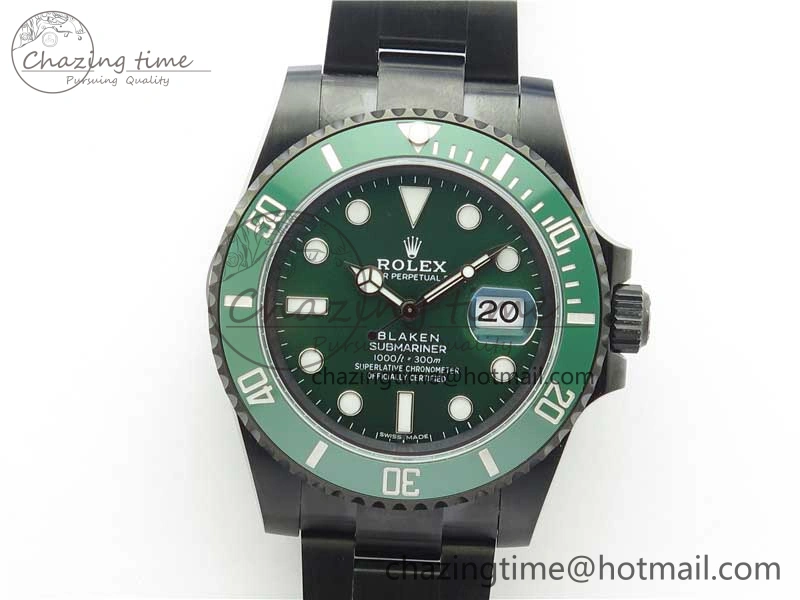 Submariner 116610 Blacken DLC Green 904L Steel V6F 1:1 Best Edition VS3135 V2