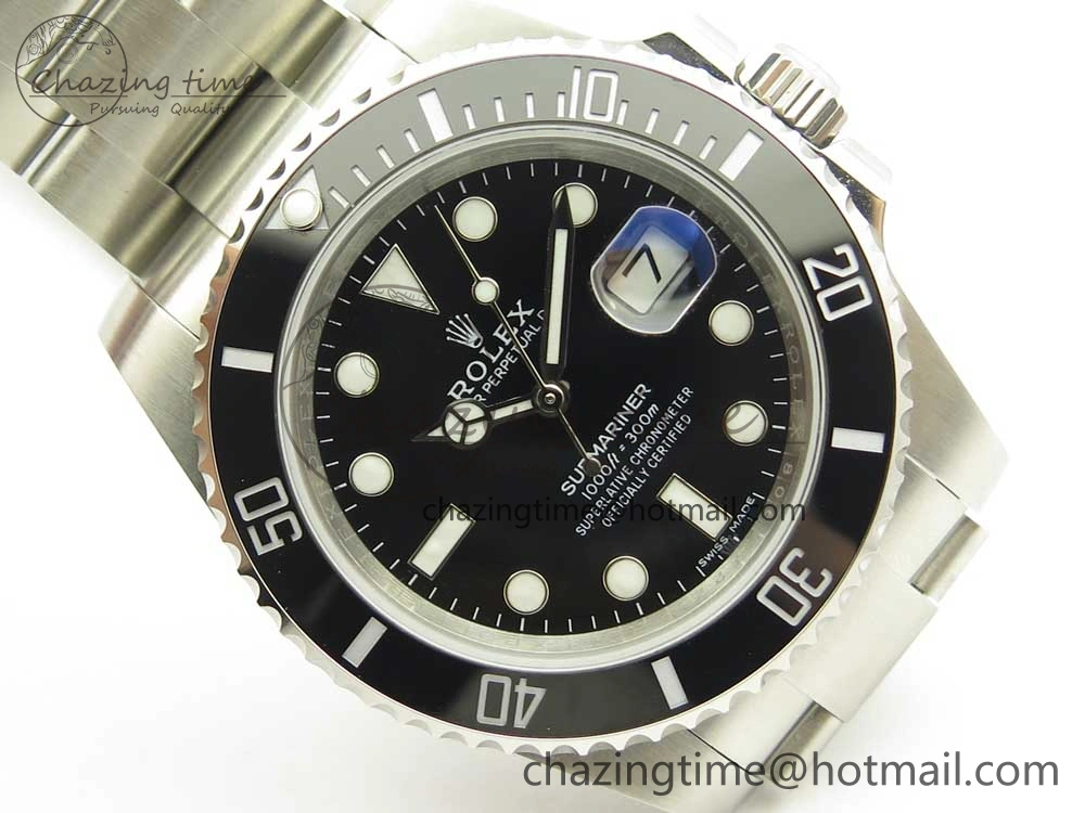 Submariner 116610 LB Black Ceramic V9F 904L 1:1 Best Edition on SS Bracelet SA3135