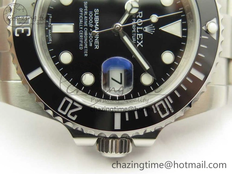 Submariner 116610 LB Black Ceramic V9F 904L 1:1 Best Edition on SS Bracelet SA3135