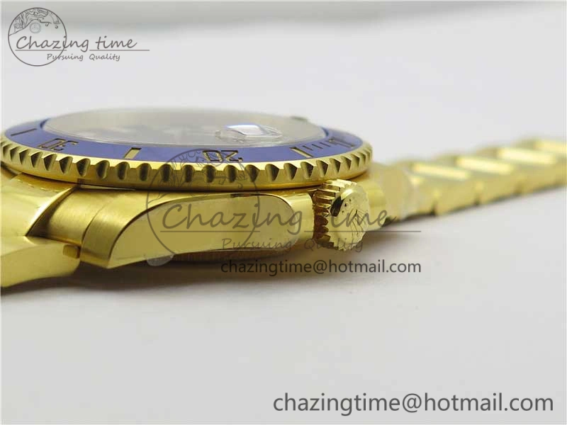 Submariner 116610 LB ROF Best Edition YG Wrapped Blue Dial on YG Wrapped Bracelet A2836