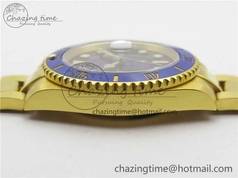 Submariner 116610 LB ROF Best Edition YG Wrapped Blue Dial on YG Wrapped Bracelet A2836
