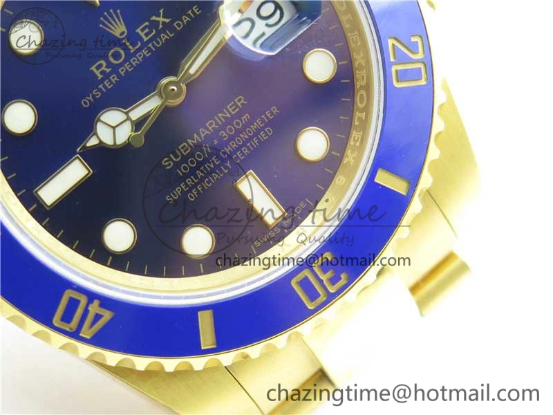 Submariner 116610 LB ROF Best Edition YG Wrapped Blue Dial on YG Wrapped Bracelet A2836