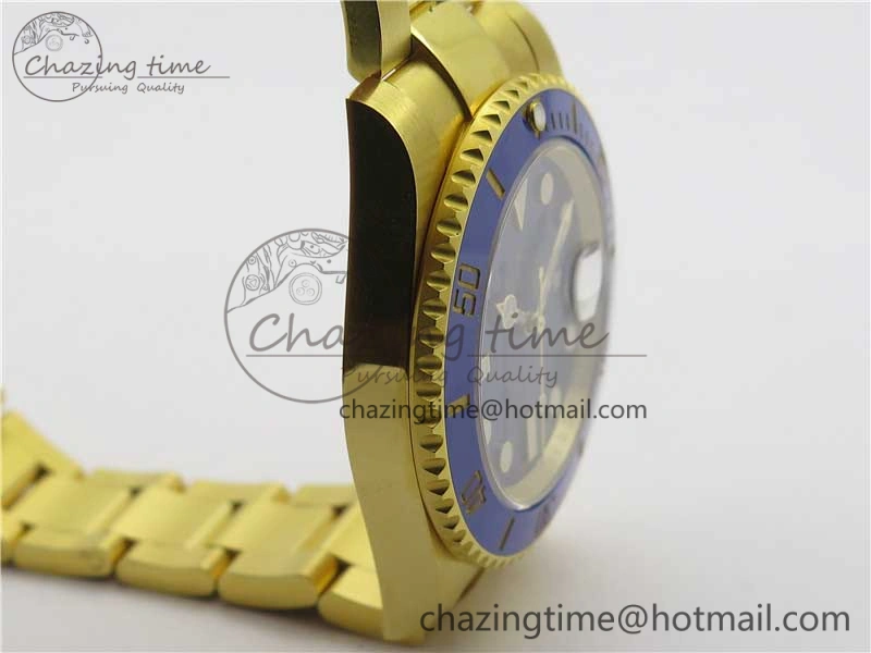 Submariner 116610 LB ROF Best Edition YG Wrapped Blue Dial on YG Wrapped Bracelet A2836
