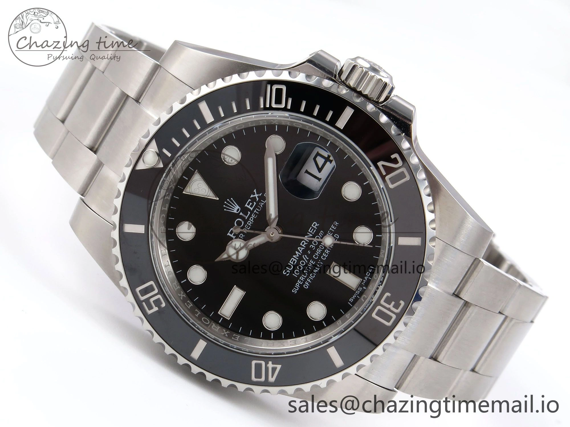 Submariner 116610 LN 40mm RF 1:1 Best Edition Black Ceramic on SS 904L Bracelet Steel VR3135