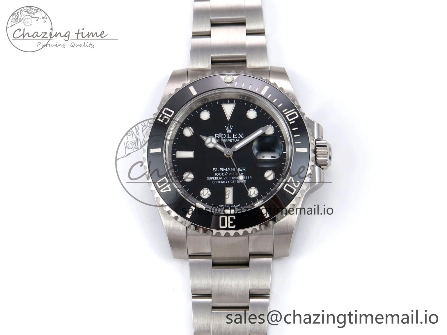 Submariner 116610 LN 40mm RF 1:1 Best Edition Black Ceramic on SS 904L Bracelet Steel VR3135