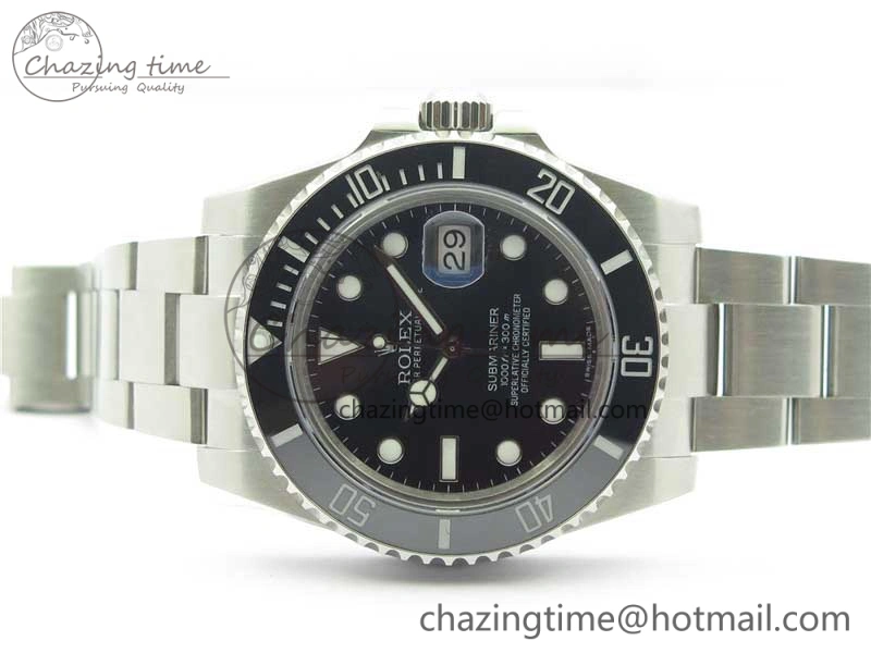 Submariner 116610 LN Black Ceramic 316L Bp Maker 1:1 Best Edition Black Dial on SS Bracelet SA3135 V2