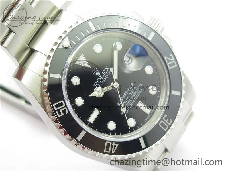 Submariner 116610 LN Black Ceramic 316L Bp Maker 1:1 Best Edition Black Dial on SS Bracelet SA3135 V2