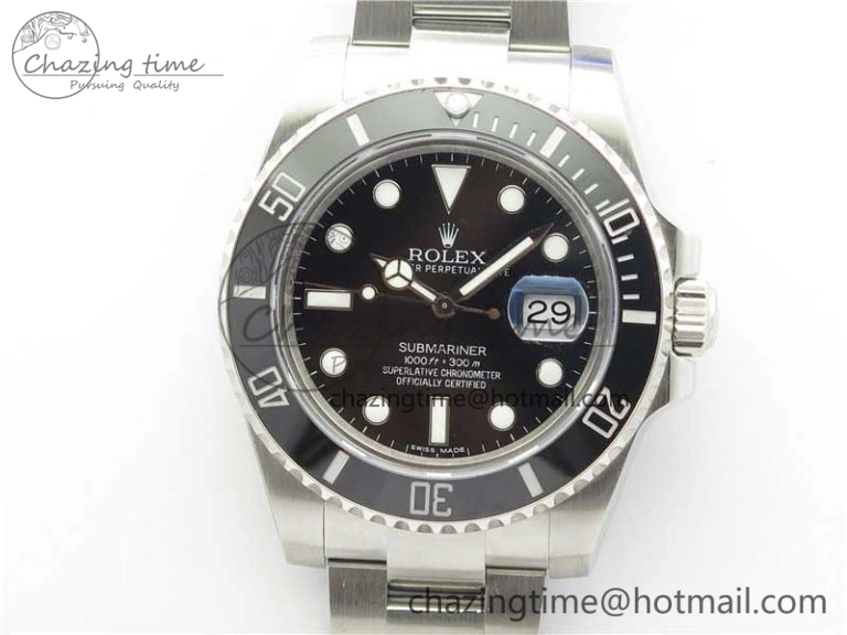 Submariner 116610 LN Black Ceramic 316L Bp Maker 1:1 Best Edition Black Dial on SS Bracelet SA3135 V2