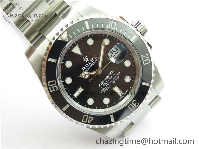 Submariner 116610 LN Black Ceramic 316L Steel Noob 1:1 Best Edition V10.5