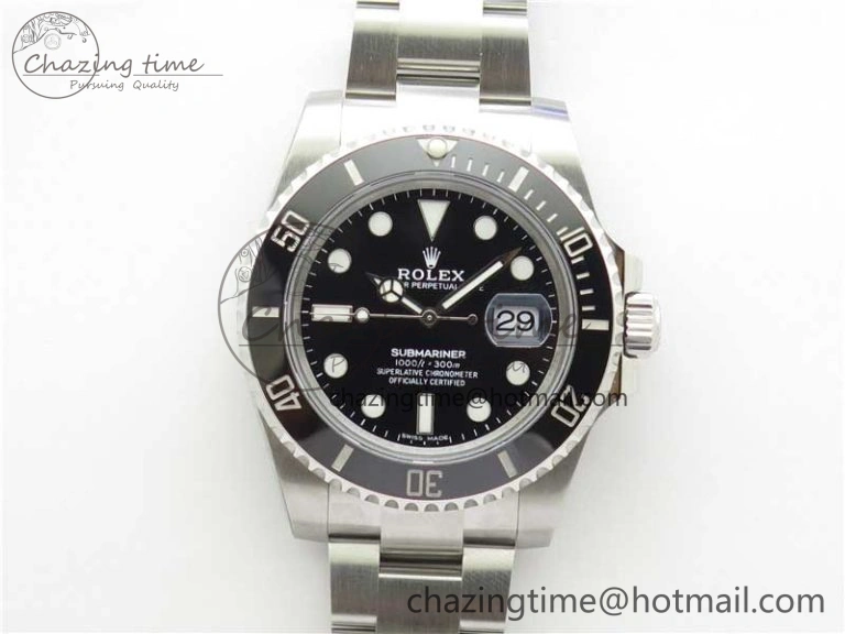 Submariner 116610 LN Black Ceramic 316L Steel Noob 1:1 Best Edition V10.5
