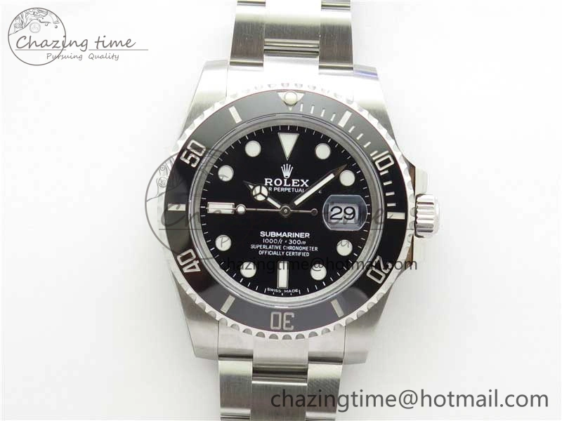 Submariner 116610 LN Black Ceramic 316L Steel Noob 1:1 Best Edition V10.5
