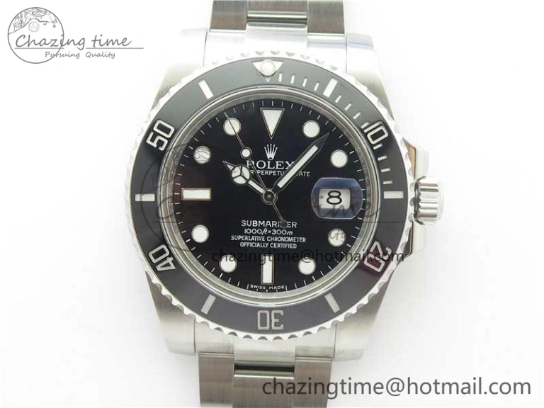 Submariner 116610 LN Black Ceramic ARF 1:1 Best Edition 904L SS Case and Bracelet A2824 V3
