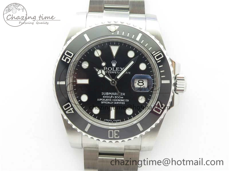 Submariner 116610 LN Black Ceramic ARF 1:1 Best Edition 904L SS Case and Bracelet A2824 V3
