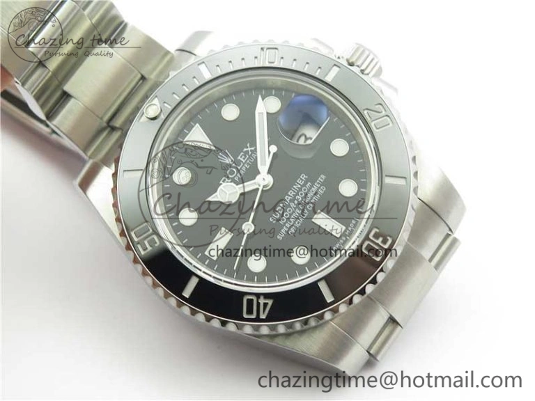 Submariner 116610 LN Black Ceramic ARF 1:1 Best Edition 904L SS Case and Bracelet A2824 V3