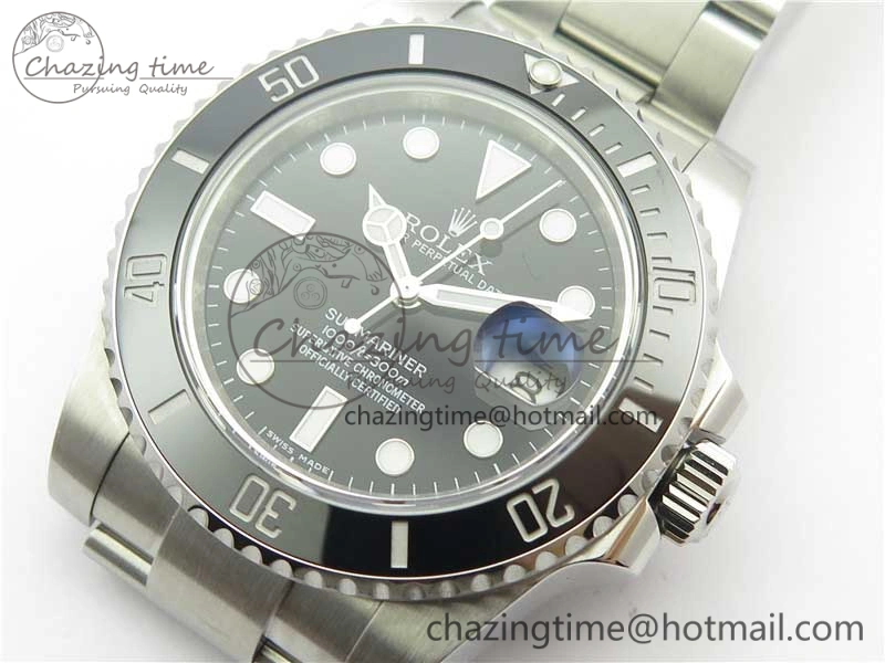Submariner 116610 LN Black Ceramic ARF 1:1 Best Edition 904L SS Case and Bracelet A2824 V3