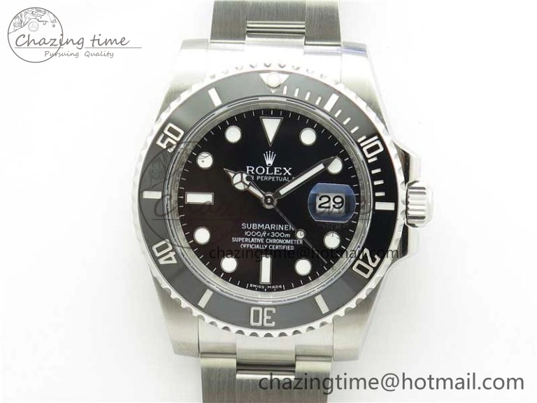 Submariner 116610 LN Black Ceramic ARF 1:1 Best Edition 904L SS Case and Bracelet A2824 V4