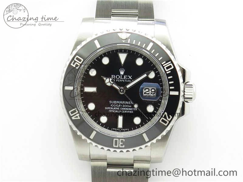 Submariner 116610 LN Black Ceramic ARF 1:1 Best Edition 904L SS Case and Bracelet A2824 V4