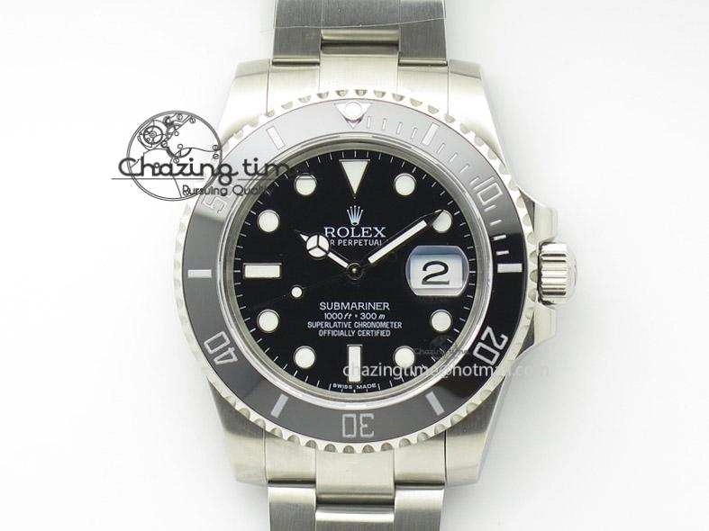Submariner 116610 LN Black Ceramic Bp Best Edition On SS Bracelet Miyota 9015 V2