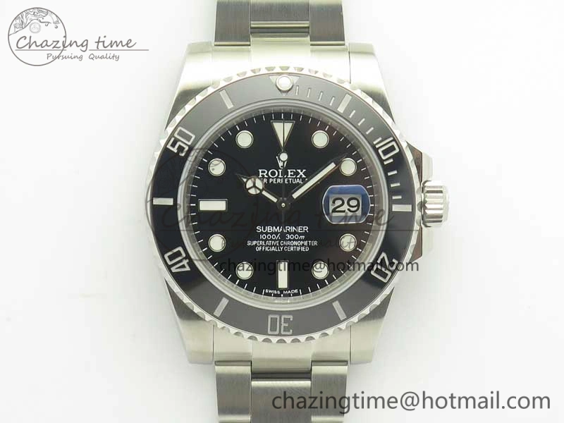 Submariner 116610 LN Black Ceramic DJF 1:1 Best Edition 904L SS Case And Bracelet SA3135