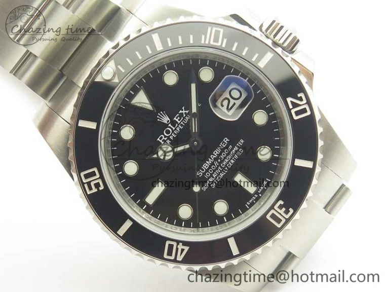 Submariner 116610 LN Black Ceramic DJF 1:1 Best Edition on SS Bracelet SA3135 ( Free R Cover)