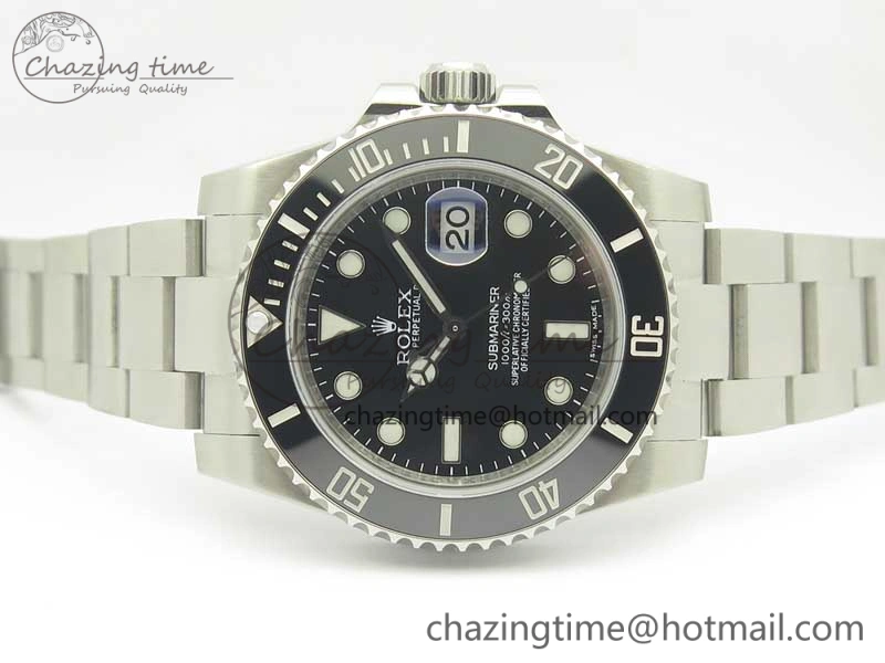 Submariner 116610 LN Black Ceramic DJF 1:1 Best Edition on SS Bracelet SA3135 ( Free R Cover)