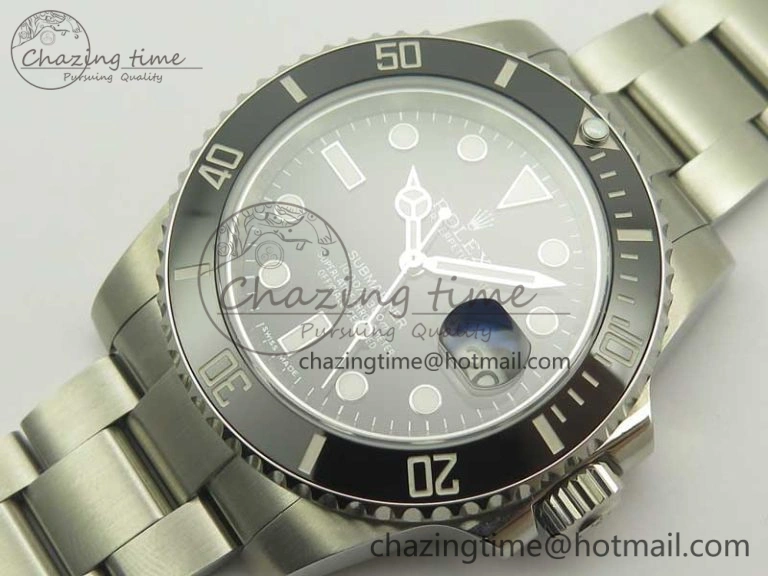 Submariner 116610 LN Black Ceramic DJF 1:1 Best Edition on SS Bracelet SA3135 ( Free R Cover)