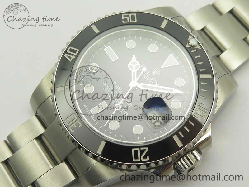Submariner 116610 LN Black Ceramic DJF 1:1 Best Edition on SS Bracelet SA3135 ( Free R Cover)