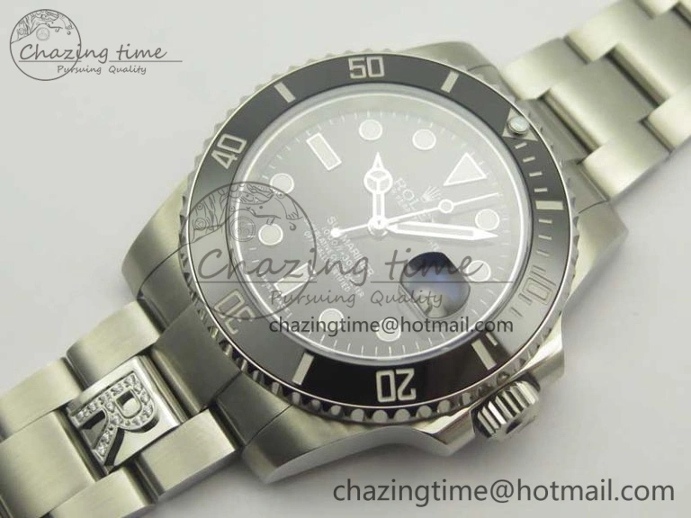 Submariner 116610 LN Black Ceramic DJF 1:1 Best Edition on SS Bracelet SA3135 ( Free R Cover)