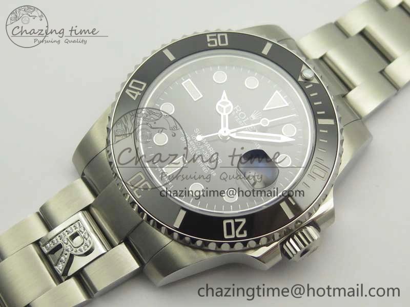 Submariner 116610 LN Black Ceramic DJF 1:1 Best Edition on SS Bracelet SA3135 ( Free R Cover)