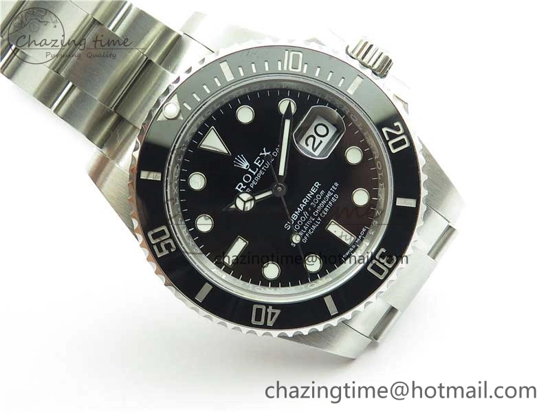 Submariner 116610 LN Black Ceramic Noob 1:1 Best Edition 904L SS Case and Bracelet A2836 V11