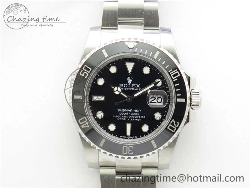 Submariner 116610 LN Black Ceramic Noob 1:1 Best Edition 904L SS Case and Bracelet A2836 V11