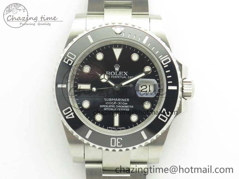Submariner 116610 LN Black Ceramic V8s 1:1 Noob Best Edition On SS Bracelet SA3135