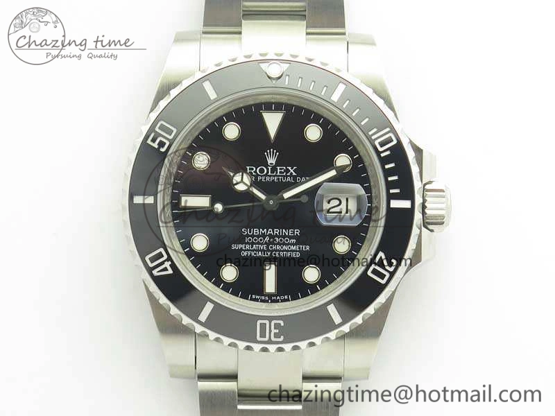 Submariner 116610 LN Black Ceramic V8s 1:1 Noob Best Edition On SS Bracelet SA3135
