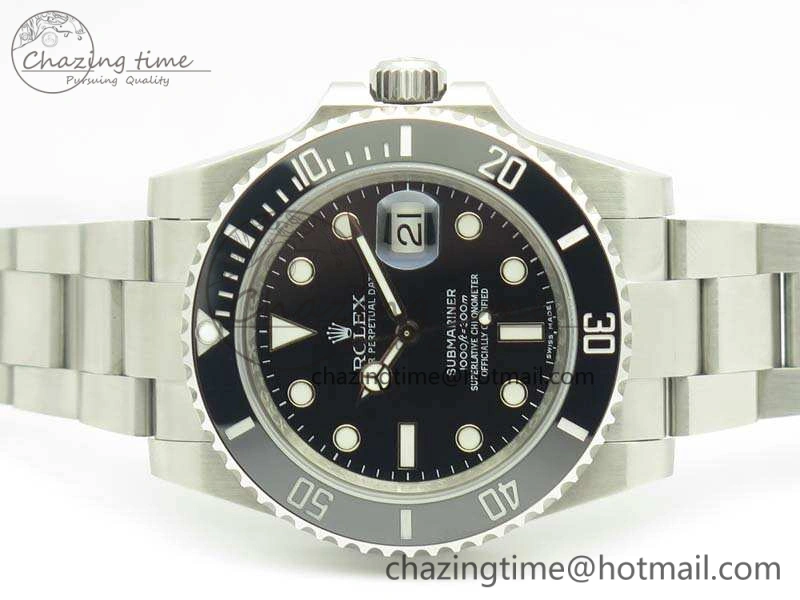 Submariner 116610 LN Black Ceramic V8s Noob Best Edition On SS Bracelet A2836