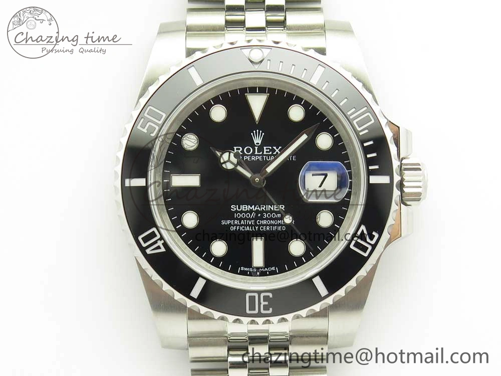 Submariner 116610 LN Black Ceramic V9F 904L 1:1 Best Edition on SS Jubilee Bracelet SA3135