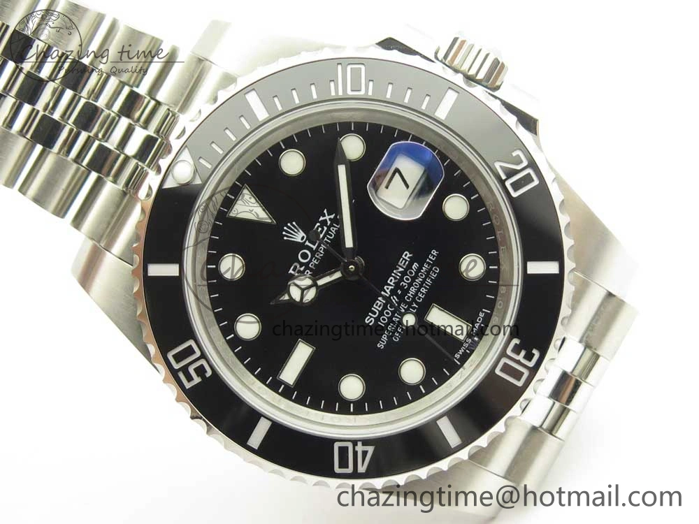 Submariner 116610 LN Black Ceramic V9F 904L 1:1 Best Edition on SS Jubilee Bracelet SA3135