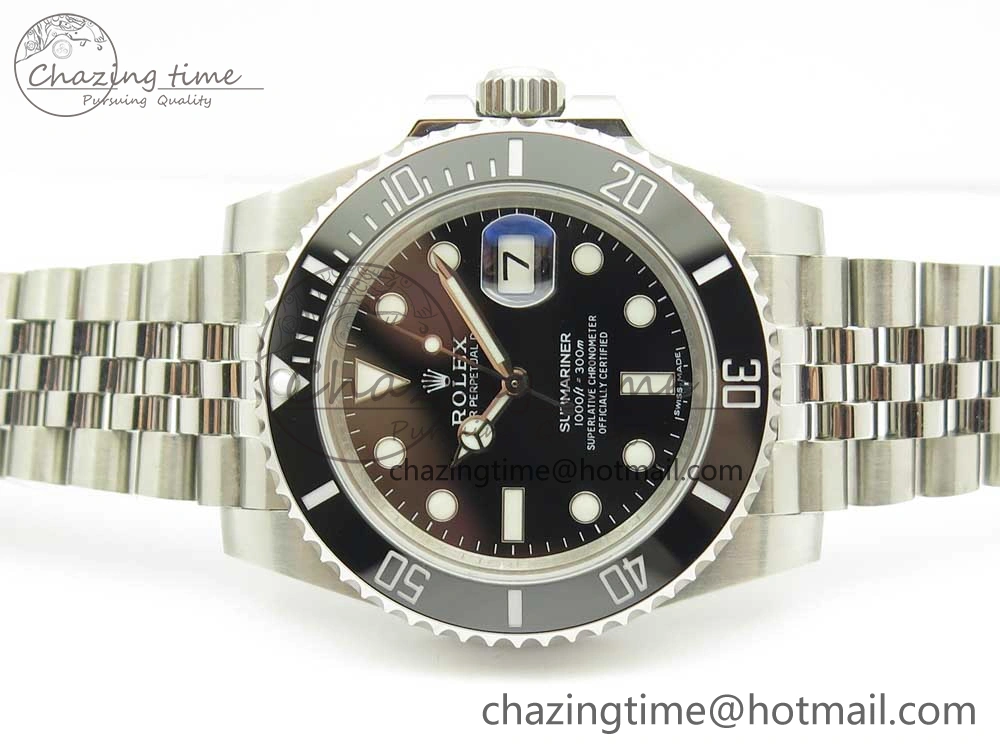 Submariner 116610 LN Black Ceramic V9F 904L 1:1 Best Edition on SS Jubilee Bracelet SA3135