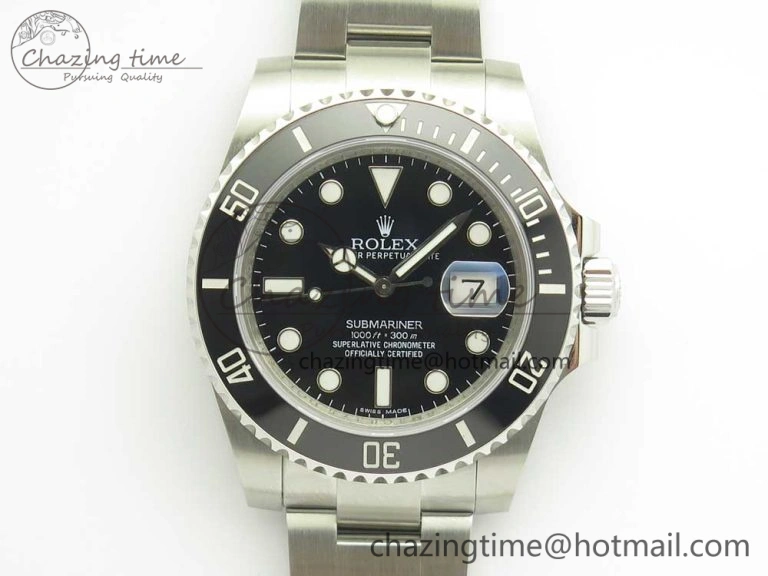 Submariner 116610 LN Black Ceramic VRF 904L 1:1 Best Edition on SS Bracelet VR3135