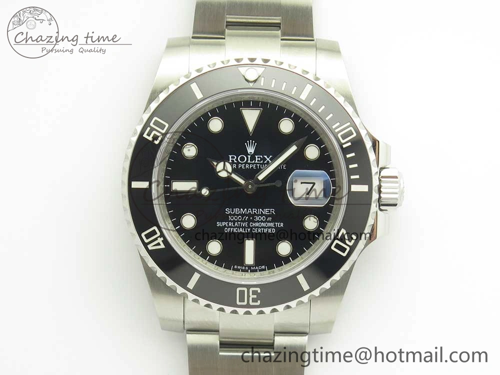 Submariner 116610 LN Black Ceramic VRF 904L 1:1 Best Edition on SS Bracelet VR3135