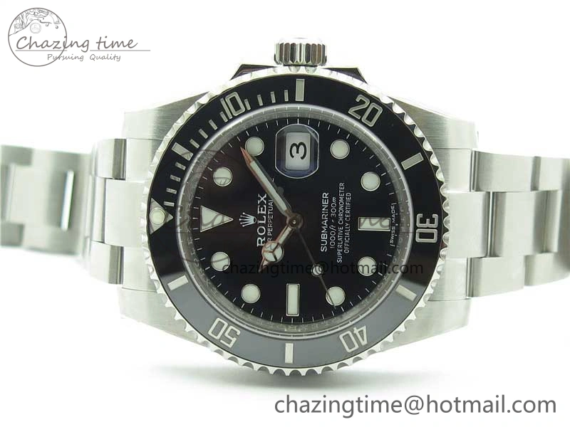 Submariner 116610 LN Black Ceramic ZF 1:1 Best Edition 904L SS Case and Bracelet VR3135
