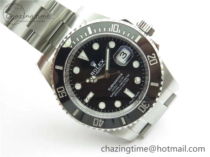 Submariner 116610 LN Black Ceramic ZF 1:1 Best Edition 904L SS Case and Bracelet VR3135