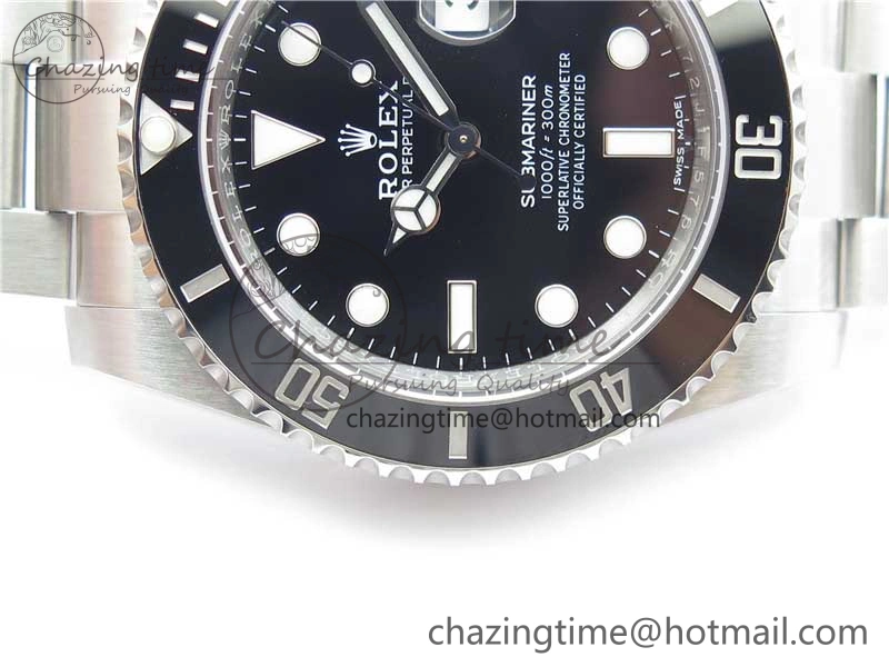 Submariner 116610 LN Black Ceramic ZF 1:1 Best Edition 904L SS Case and Bracelet VR3135