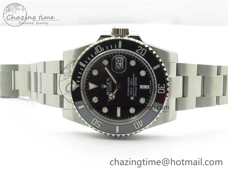 Submariner 116610 LN Black Ceramic ZRF 1:1 Best Edition on SS Bracelet VR3135 (CF Bezel)