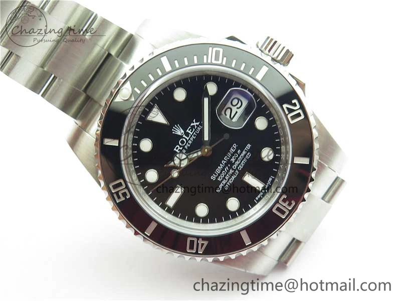 Submariner 116610 LN Black Ceramic ZRF 1:1 Best Edition on SS Bracelet VR3135 (CF Bezel)