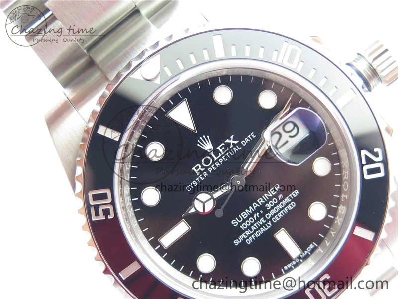 Submariner 116610 LN Black Ceramic ZRF 1:1 Best Edition on SS Bracelet VR3135 (CF Bezel)