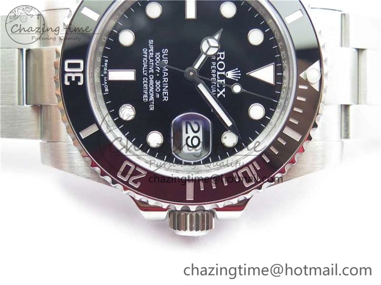 Submariner 116610 LN Black Ceramic ZRF 1:1 Best Edition on SS Bracelet VR3135 (CF Bezel)