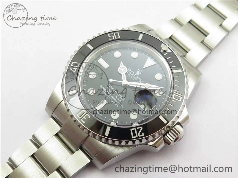 Submariner 116610 LN Black Ceramic ZRF 1:1 Best Edition on SS Bracelet VR3135 (CF Bezel)