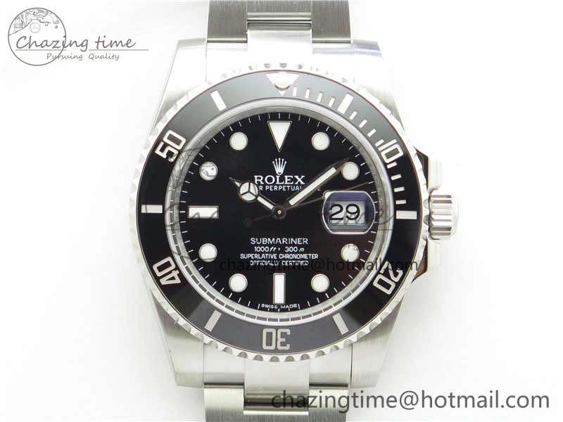 Submariner 116610 LN Black Ceramic ZRF 1:1 Best Edition on SS Bracelet VR3135 (CF Bezel)